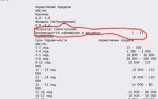 Хгч 1 20 что это значит а месячных нет